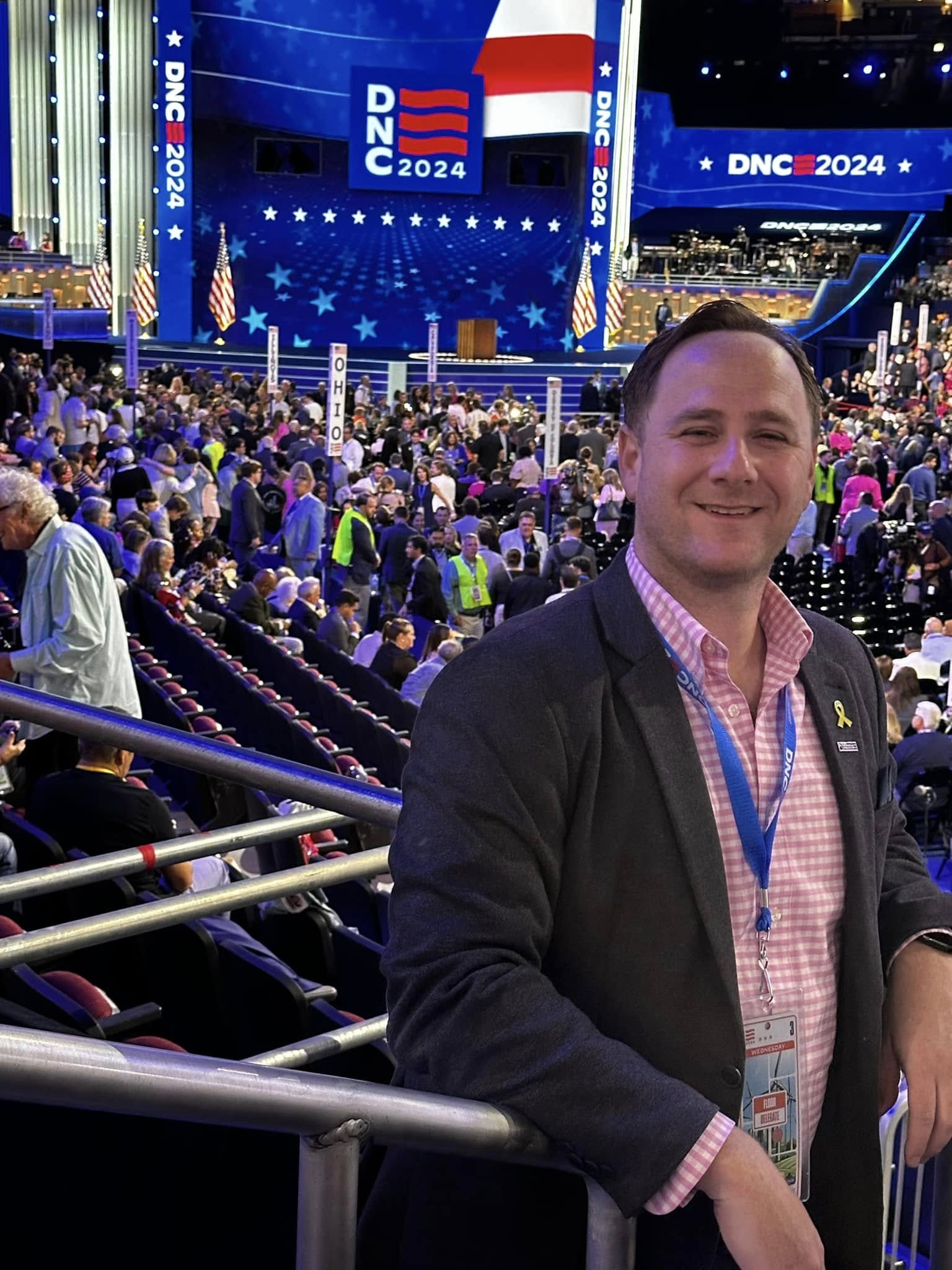 Marc A. Burton at the 2024 Democratic National Convention in Chicago